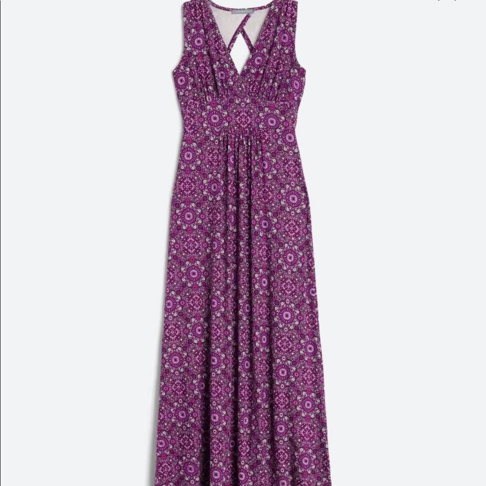 Purple paisley maxi dress